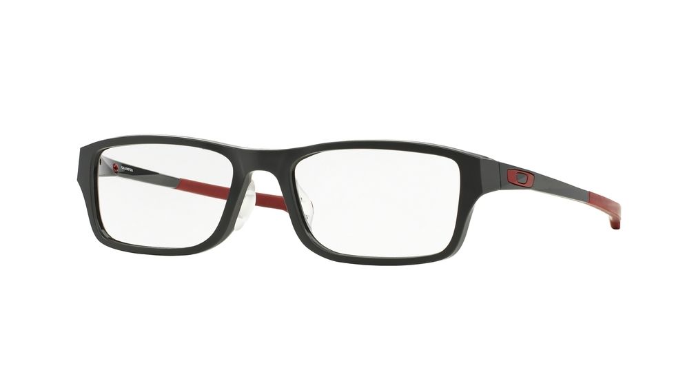 Oakley CHAMFER A OX8045 Bifocal Prescription Eyeglasses 804503-55 - Satin Pavement Frame, Clear Lenses