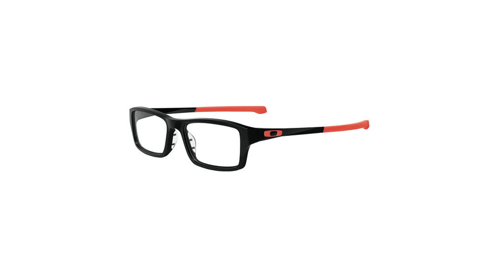 Oakley Chamfer Mens Eyeglasses, Matte Black/Neon Red Frame, 53mm OX8039-0753