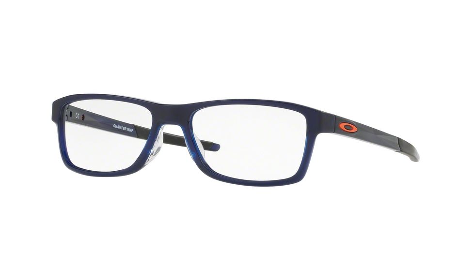 Oakley CHAMFER MNP OX8089 Single Vision Prescription Eyeglasses 808904-56 - Polished Blue Ice Frame