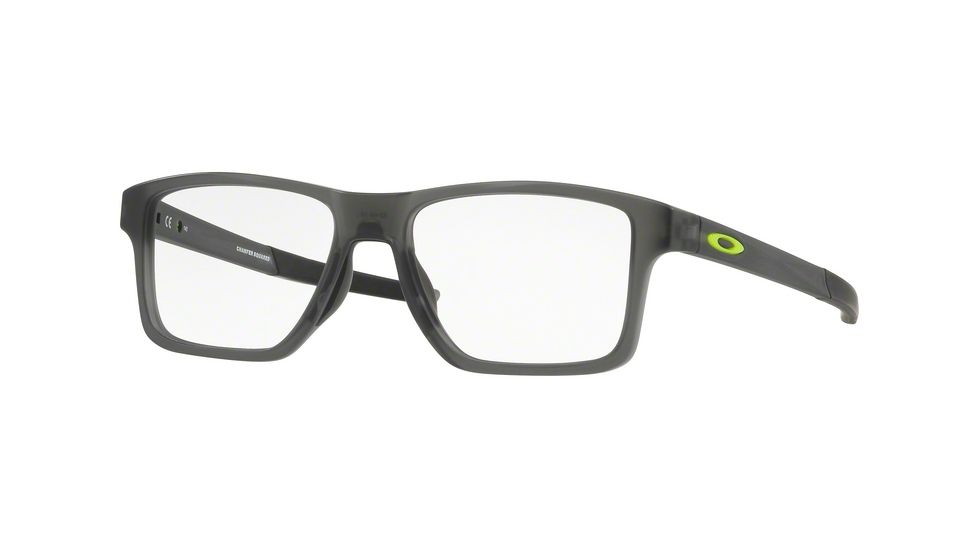 Oakley CHAMFER SQUARED OX8143 Eyeglass Frames 814302-52 - Satin Grey Smoke Frame, Clear Lenses