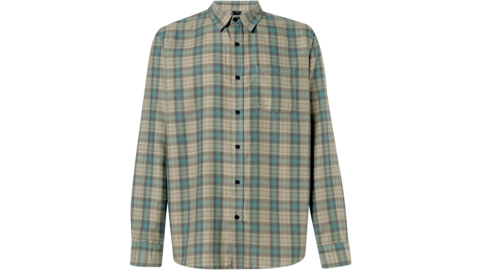Oakley Checked Woven Long Sleeve Shirt 4 - Mens, Turquoise-Sand Check, Medium, FOA400555-9DE-M