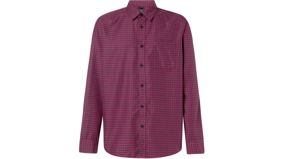 Oakley Checked Woven Long Sleeve Shirt 6 - Mens, Mini Check Red-Blue, Extra Large, FOA400534-9DG-XL