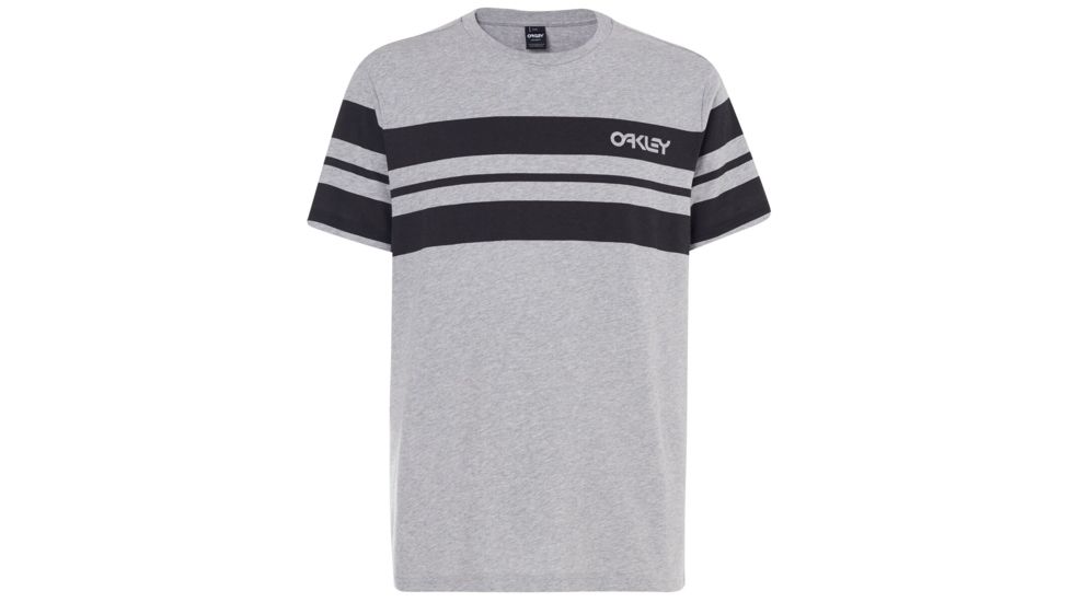 Oakley Classic Stripe Wide Ss - Mens, Granite Heather, Large, 457344-24L-L