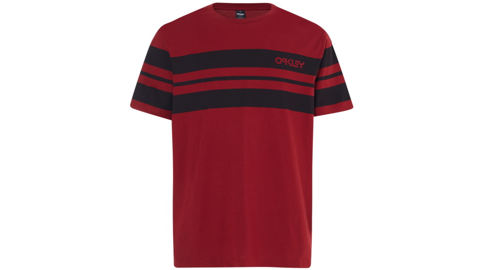 Oakley Classic Stripe Wide Ss - Mens, Iron Red, Large, 457344-80U-L