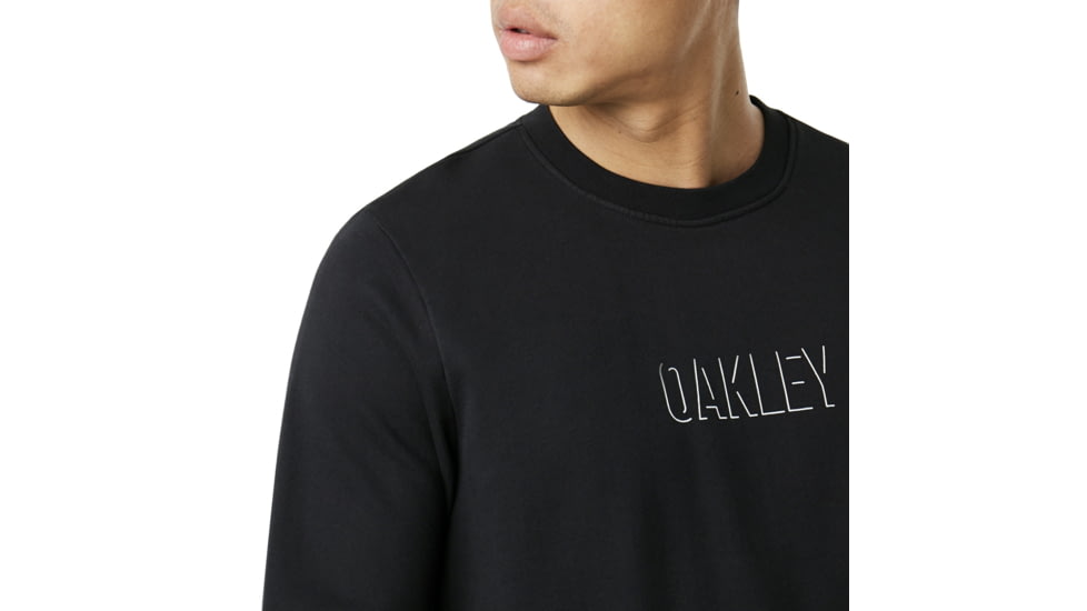 Oakley Clean Logo Crew Fleece - Mens, Blackout, Medium, 472476-02E-M
