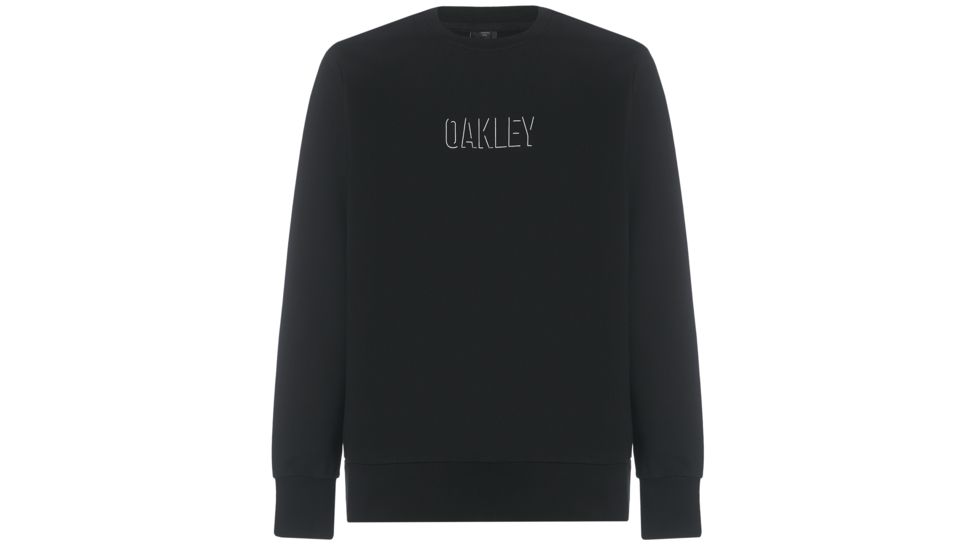 Oakley Clean Logo Crew Fleece - Mens, Blackout, Medium, 472476-02E-M