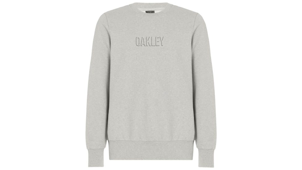 Oakley Clean Logo Crew Fleece - Mens, Granite Heather, Large, 472476-24L-L