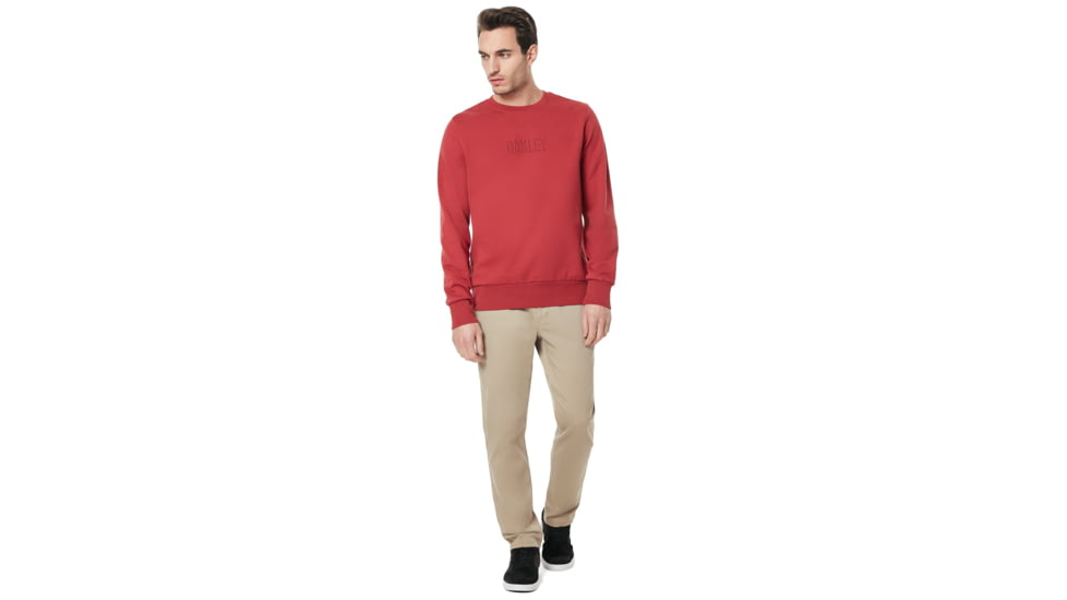 Oakley Clean Logo Crew Fleece - Mens, Sundried Tomato, Extra Large, 472476-4ST-XL