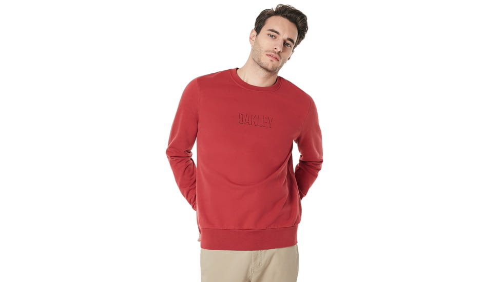 Oakley Clean Logo Crew Fleece - Mens, Sundried Tomato, Extra Large, 472476-4ST-XL