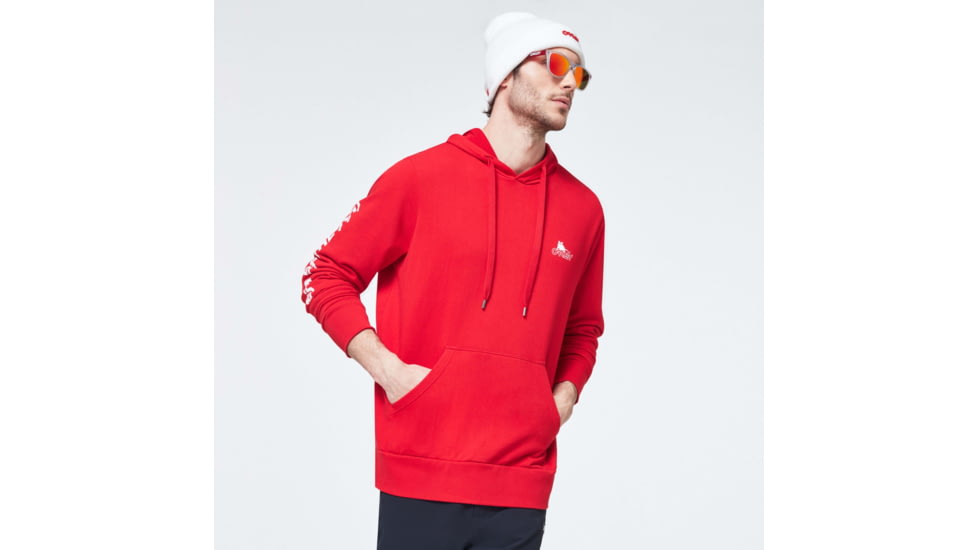 Oakley CNY Hoodie OTH - Mens, Red Line, Extra Large, FOA401437-465-XL