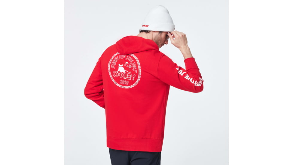 Oakley CNY Hoodie OTH - Mens, Red Line, Extra Large, FOA401437-465-XL