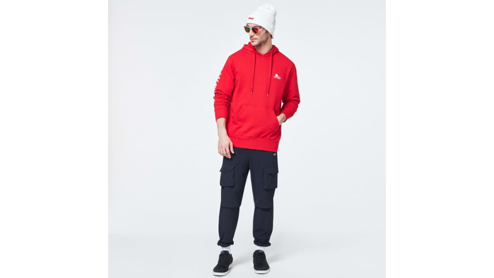 Oakley CNY Hoodie OTH - Mens, Red Line, Extra Large, FOA401437-465-XL