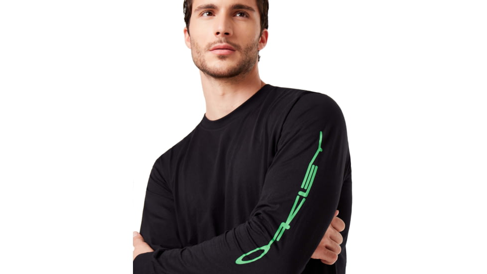 Oakley College Long Sleeve Tee - Men's, Blackout, Extra Small, 457970-02E-XS