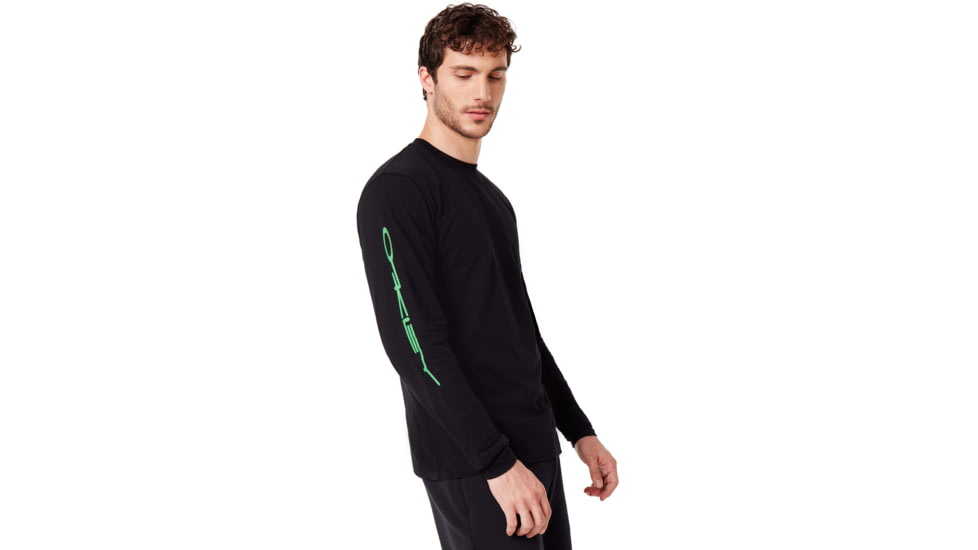 Oakley College Long Sleeve Tee - Men's, Blackout, Extra Small, 457970-02E-XS