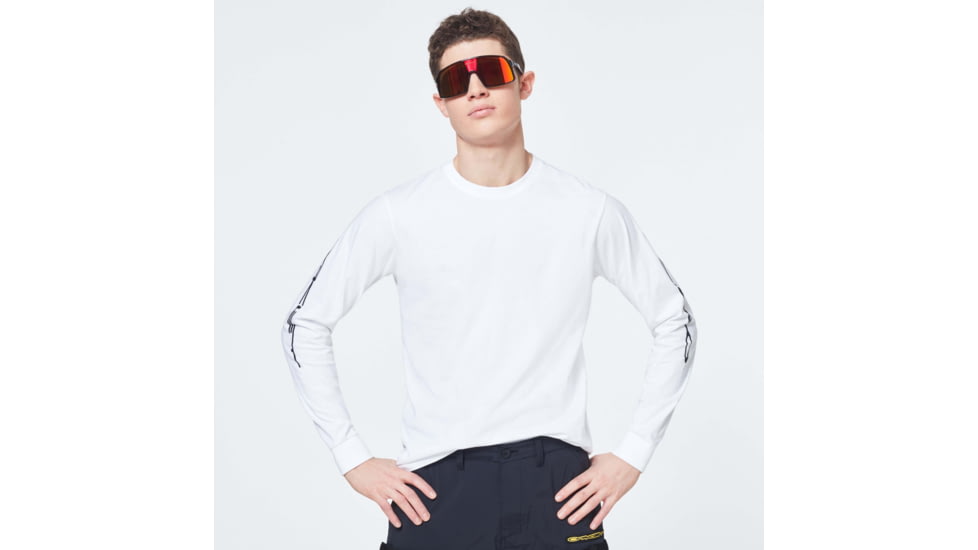 Oakley College Long Sleeve Tee - Men's, White, Medium, FOA400609-100-M
