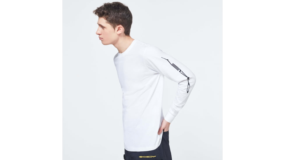Oakley College Long Sleeve Tee - Men's, White, Medium, FOA400609-100-M