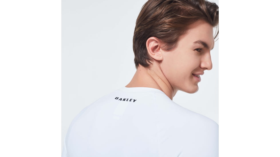 Oakley Color Block Long Sleeve Rashguard T-Shirt - Mens, White Marble Print, Small, FOA400099-96L-S