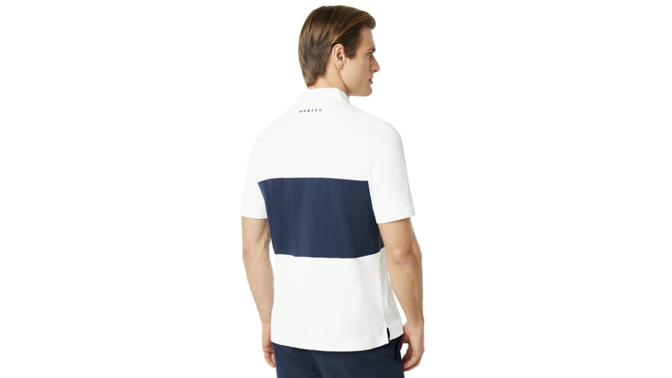 Oakley Color Block Polo Short Sleeve - Mens, White, Extra Small 434322-100-XS