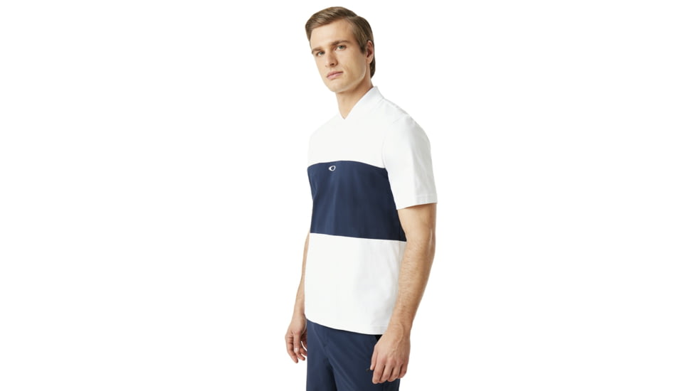 Oakley Color Block Polo Short Sleeve - Mens, White, Extra Small 434322-100-XS