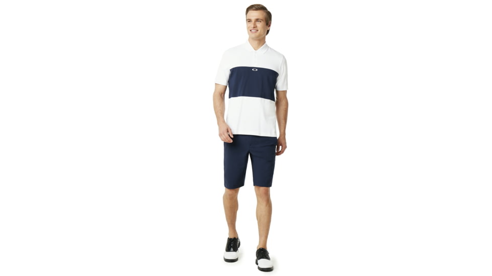 Oakley Color Block Polo Short Sleeve - Mens, White, Extra Small 434322-100-XS