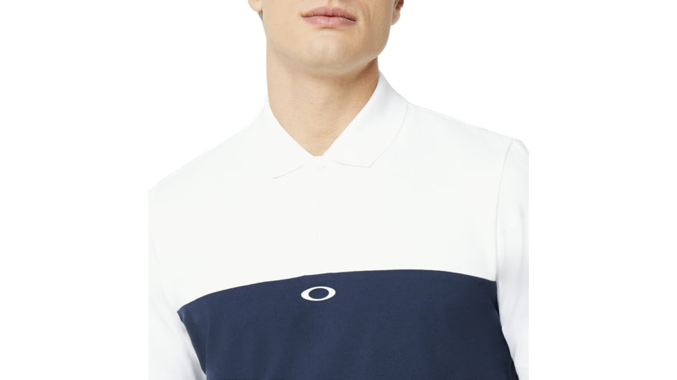 Oakley Color Block Polo Short Sleeve - Mens, White, Extra Small 434322-100-XS
