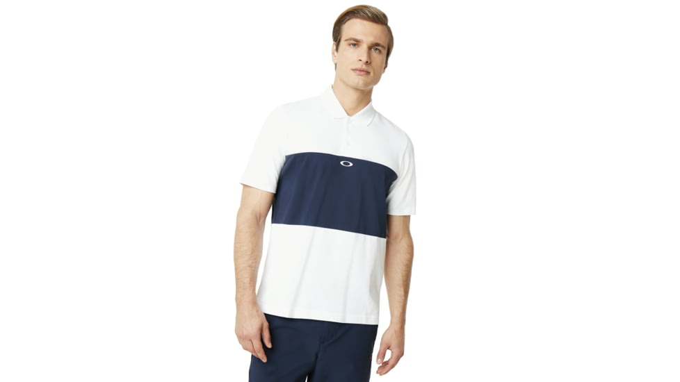 Oakley Color Block Polo Short Sleeve - Mens, White, Extra Small 434322-100-XS