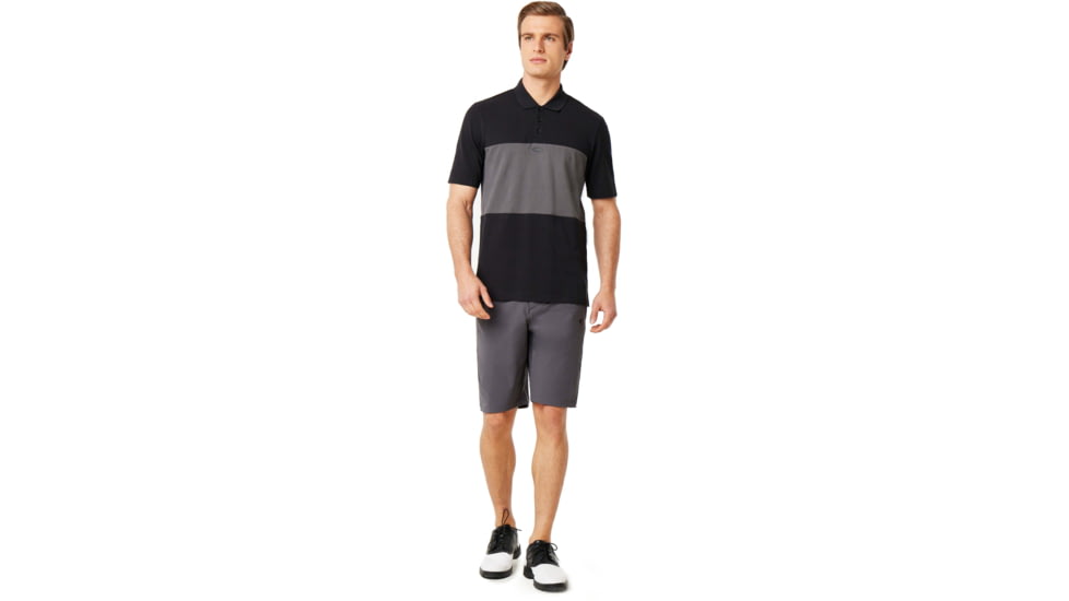 Oakley Color Block Polo Short Sleeve - Mens, Blackout, Extra Large, 434322-02E-XL