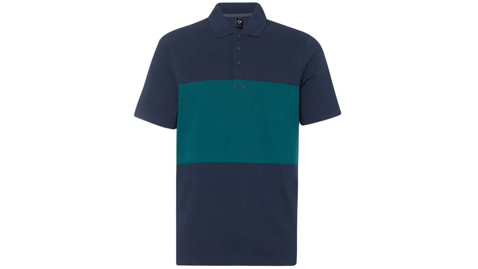 Oakley Color Block Polo Short Sleeve - Mens, Foggy Blue, 2XL, 434322-6FB-XXL