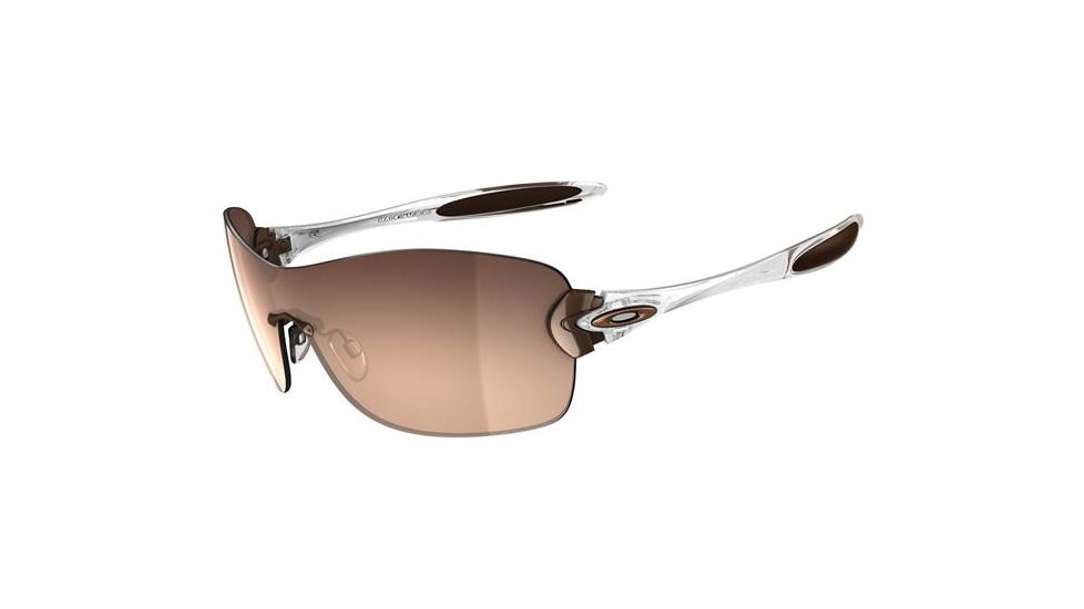 Oakley Compulsive Squared Sunglasses - Clear frame w/ VR50 Brown Gradient Lenses 05-357