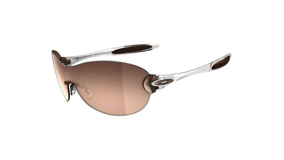 Oakley Compulsive Clear Frame w/ VR50 Brown Gradient Lenses Sunglasses 05-351