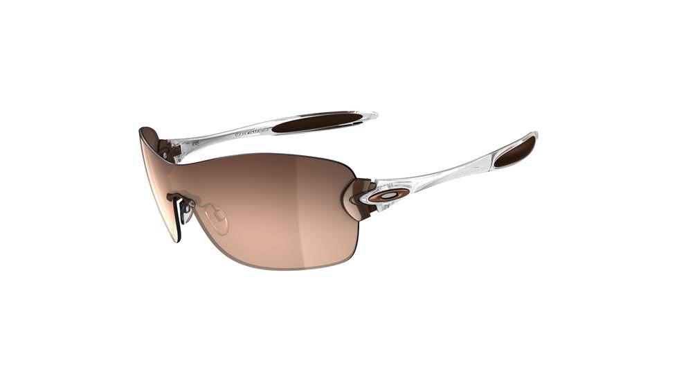 Oakley Compulsive Squared Sunglasses - Clear frame w/ VR50 Brown Gradient Lenses 05-357