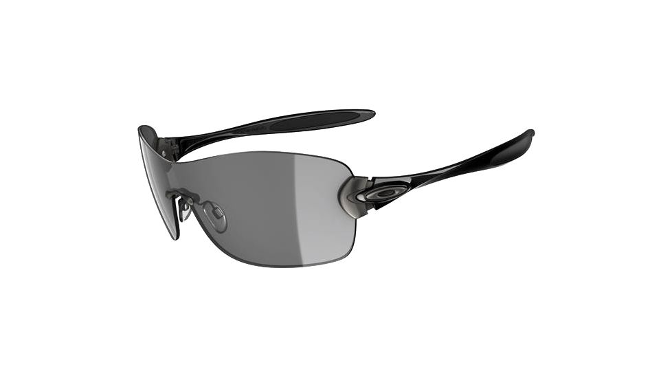 Oakley Compulsive Squared Sunglasses - Polished Black frame w/ Grey Lenses 05-358