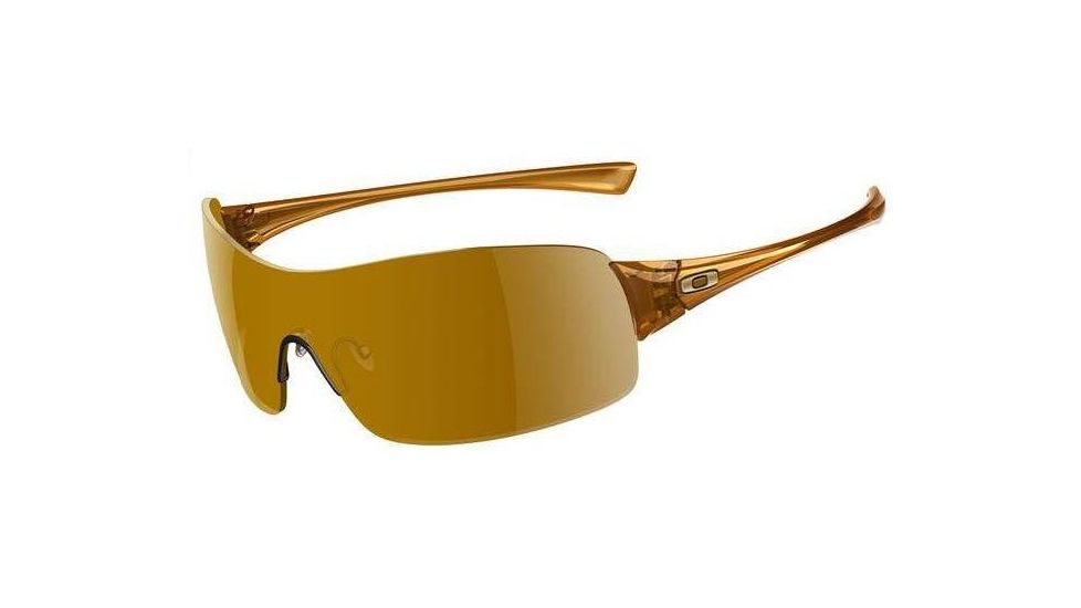 Oakley Conduct Squared Polished Amber Frame w/ Dark Bronze Lenses Sunglasses OO9121-03