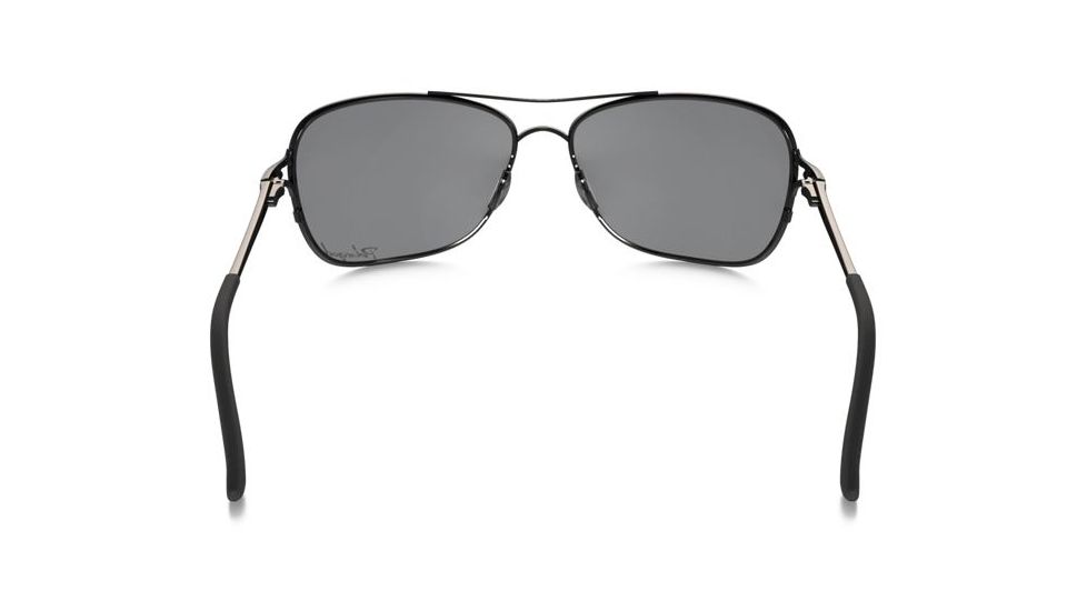 Oakley Conquest Sunglasses Polished Black/Black Frame, Black Iridium Polarized Lens-OO4101-04