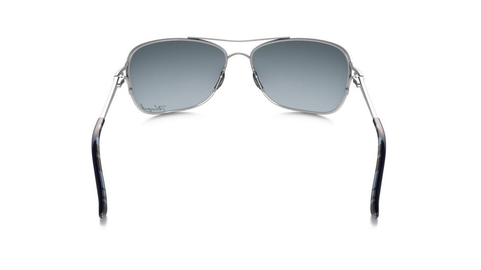 Oakley Conquest Sunglasses Polished Chrome/Blue Moss Frame, Grey Gradient Polarized Lens-OO4101-06
