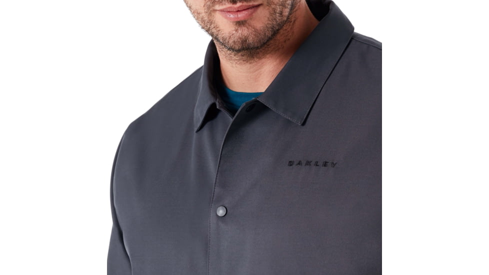Oakley Cotton Icon Coach Jacket - Mens, Forged Iron, Medium, 412565-24J-M