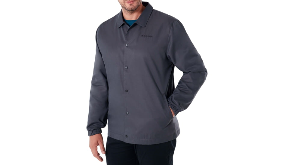 Oakley Cotton Icon Coach Jacket - Mens, Forged Iron, Medium, 412565-24J-M