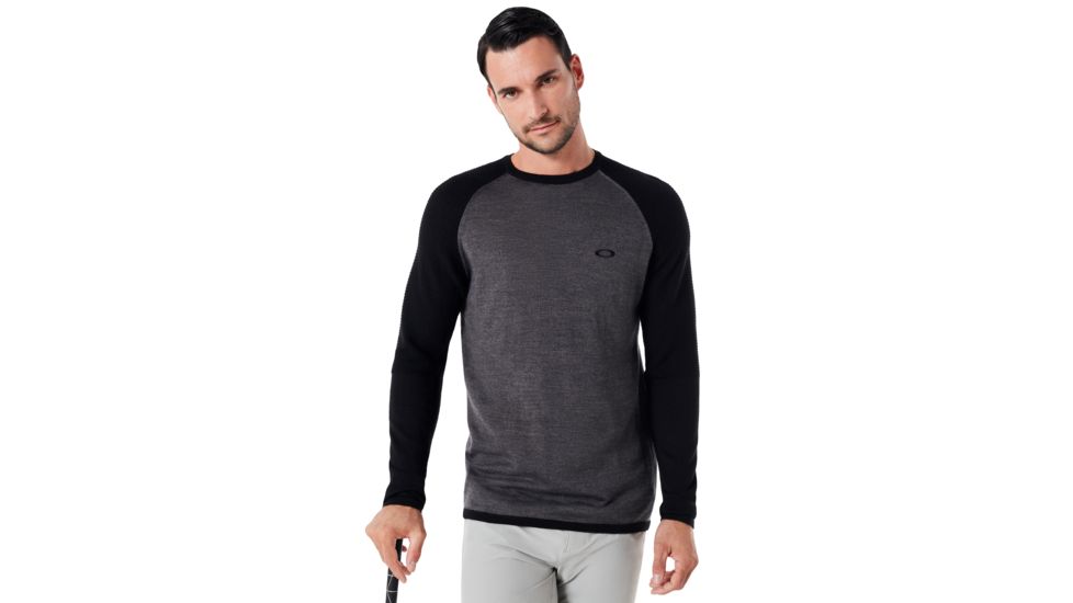 Oakley Crew Neck Engineered Knit - Mens, Athletic Heather Grey, 2XL, 434242-24G-XXL