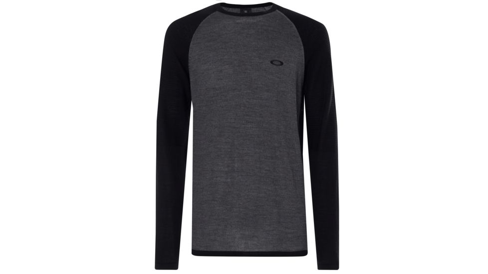 Oakley Crew Neck Engineered Knit - Mens, Athletic Heather Grey, 2XL, 434242-24G-XXL