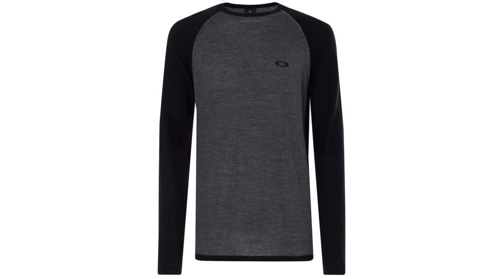 Oakley Crew Neck Engineered Knit - Mens, Athletic Heather Grey, Extra Large, 434242-24G-XL