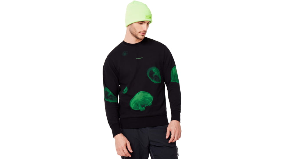 Oakley Crew Neck Medusa Sweater - Mens, Laser Green, Small, 461780-73E-S