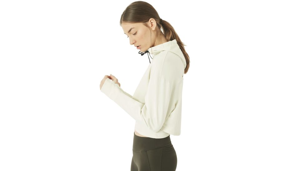 Oakley Crop Fleece Hoodie - Womens, Winter Grey, Small 561324-23N-S