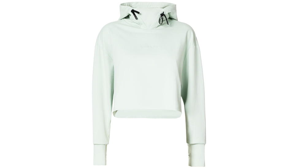 Oakley Crop Fleece Hoodie - Womens, Aqua Foam, Extra Small, 561324-7B4-XS