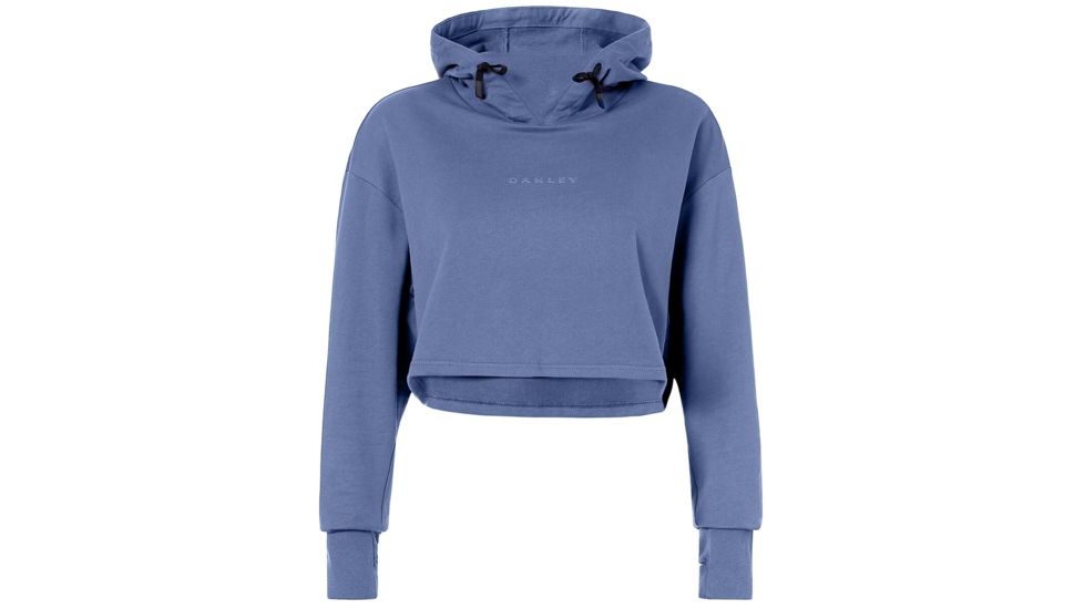 Oakley Crop Fleece Hoodie - Womens, Blue Indigo, Small, 561324-68D-S