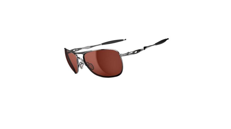Oakley Crosshair Chrome Frame w/ VR28 Black Iridium Lenses Sunglasses OO4060-02