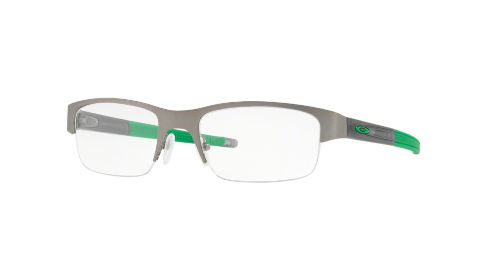 Oakley CROSSLINK 0.5 OX3226 Single Vision Prescription Eyeglasses 322603-53 - Powder Steel Frame, Clear Lenses