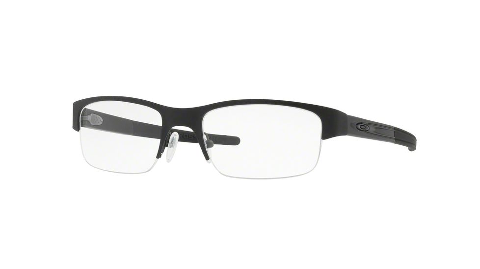Oakley CROSSLINK 0.5 OX3226 Single Vision Prescription Eyeglasses 322604-53 - Powder Coal Frame, Clear Lenses