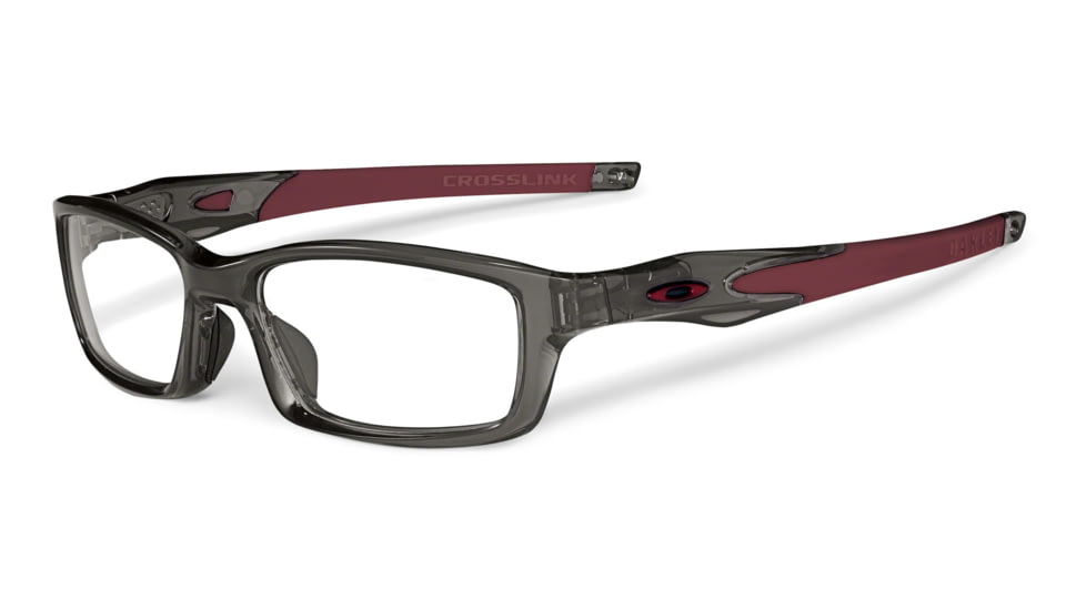 Oakley Crosslink 53mm Grey Smoke/Team Cardinal Eyeglass Frames w/ Blank Lenses OX8027-0653