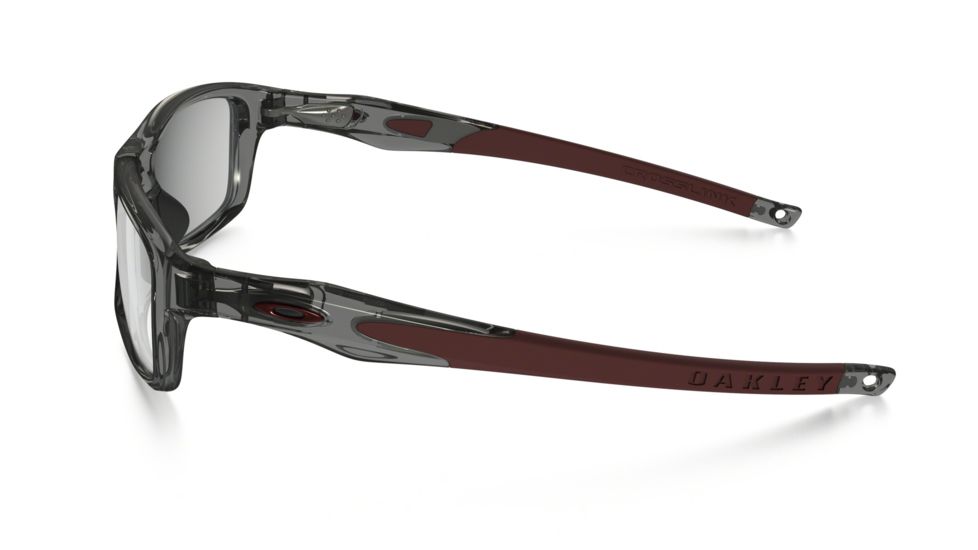 Oakley Crosslink 55mm Mens Eyeglasses, Grey Smoke/Cardinal Frame OX8030-0655