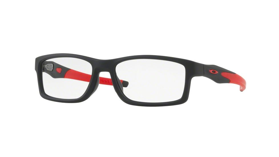 Oakley CROSSLINK A MNP OX8141 Eyeglass Frames 814101-56 - Satin Black Frame, Clear Lenses
